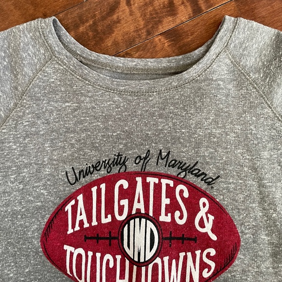 Three Square Gray University of Maryland "Tailgates and Touchdowns" Pullover 2XL - Picture 3 of 5